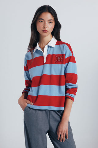 Polo Manga Larga con Detalle Bordado