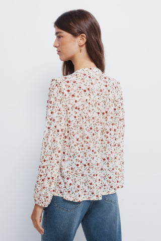 Blusa Manga Larga con Estampado Floral