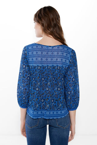 Blusa Cuello Redondo con Estampado