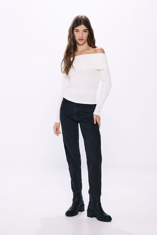 Blusa Hombros Descubiertos con Canalé