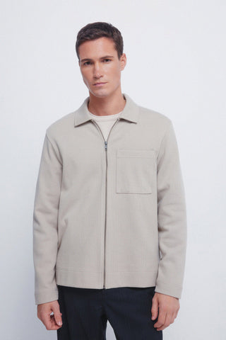 Chaqueta de Punto con Cremallera Metálica