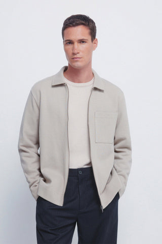Chaqueta de Punto con Cremallera Metálica