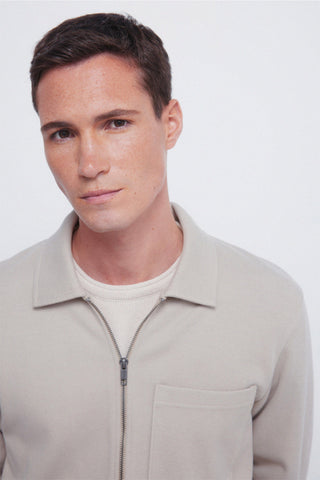 Chaqueta de Punto con Cremallera Metálica