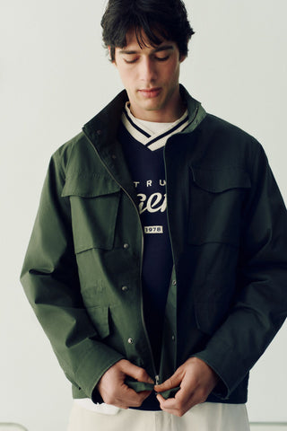 V-Neck Sweatshirt with Embroidered Detail