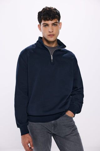 Sudadera Cuello Alto con Zipper