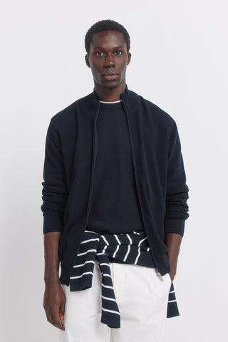 Cárdigan Cuello Alto con Tejido Canalé