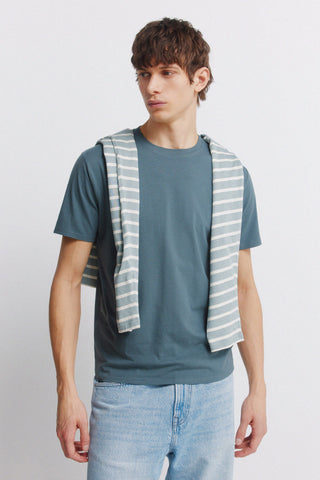 Camiseta Manga Corta Slim Fit de Algodón