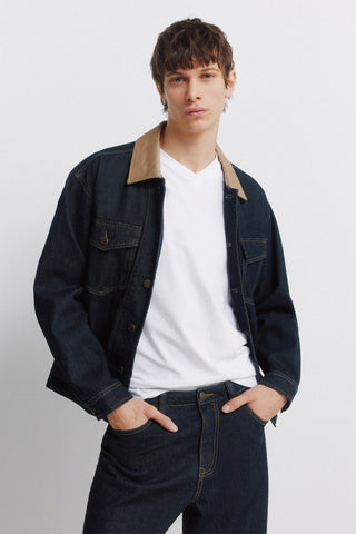 Camiseta Manga Corta Slim Fit de Algodón