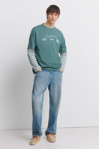 Camiseta Manga Corta con Gráfico