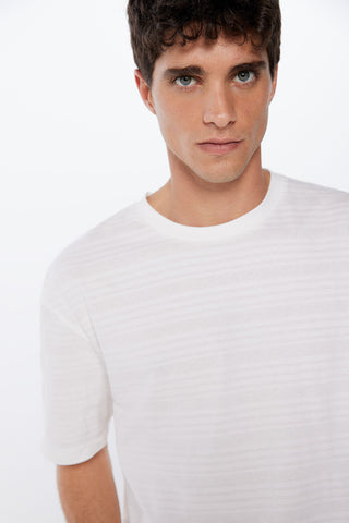 Camiseta Cuello Redondo de Algodón.