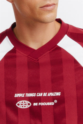 Striped Football S/S T-Shirt.