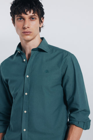 Camisa Manga Larga con Bordado de Algodón