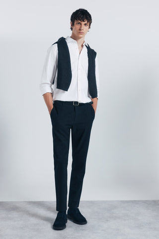 Camisa Manga Larga con Bordado de Algodón