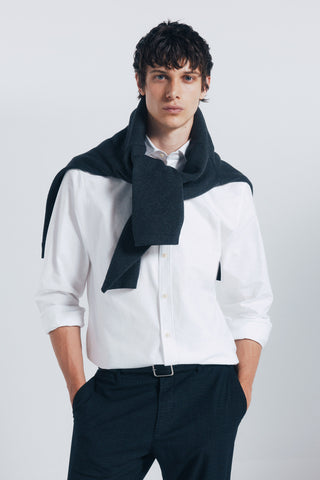 Camisa Manga Larga con Bordado de Algodón