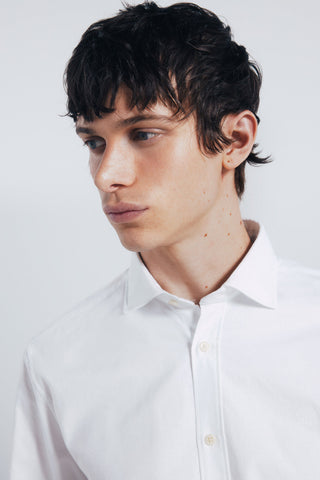 Camisa Manga Larga con Bordado de Algodón