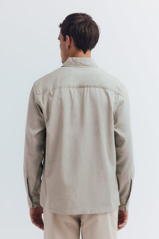 Camisa Manga Larga con Bolsillo Delantero