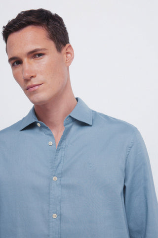 Camisa Manga Larga con Logo de Algodón