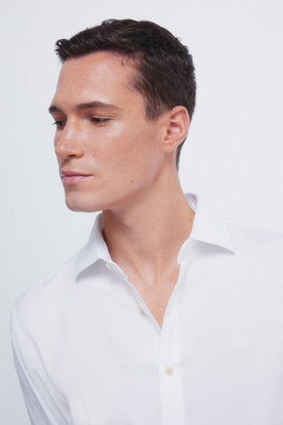 Camisa Manga Larga con Logo de Algodón