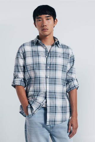 Camisa Manga Larga Estampado Cuadros