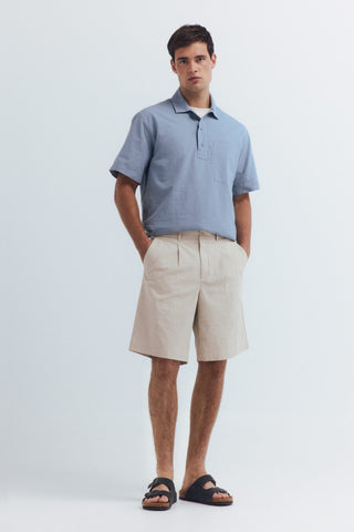 Camisa Manga Corta con Bolsillo de Algodón