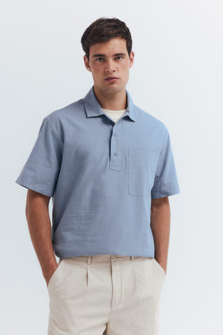 Camisa Manga Corta con Bolsillo de Algodón