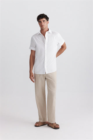 Fake Linen M/C Roll Up.