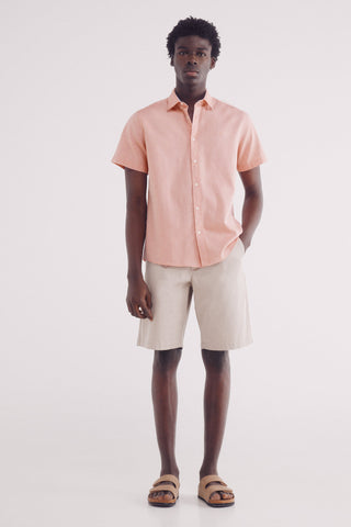 Camisa Manga Corta Regular Fit de Algodón