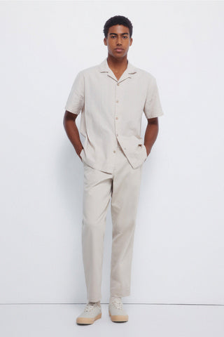 Camisa Manga Corta con Tejido Jacquard