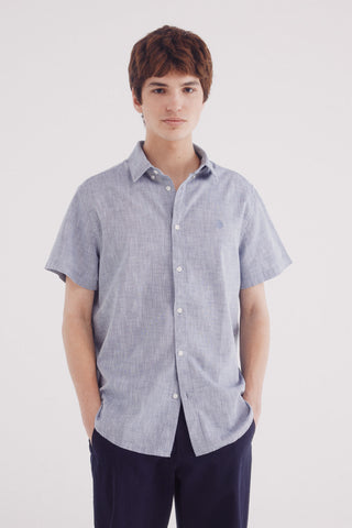 Camisa Manga Corta con Logo Bordado