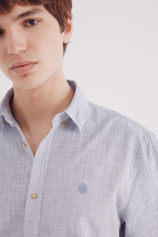 Camisa Manga Corta Estampado Rayas