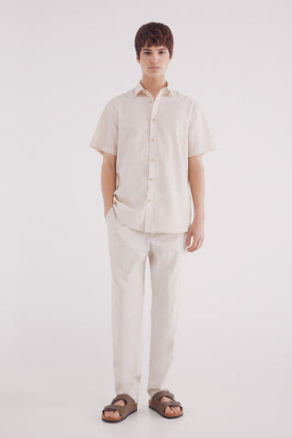 Camisa Manga Corta Estampado Rayas