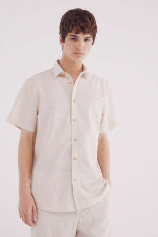 Camisa Manga Corta Estampado Rayas