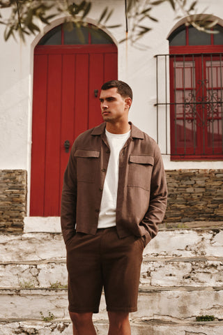 Short Slim Fit con Bolsillos de Algodón