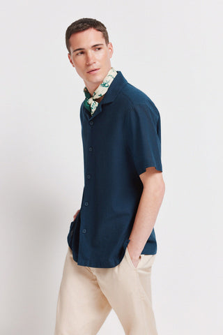 Camisa Manga Corta Slim Fit de Algodón