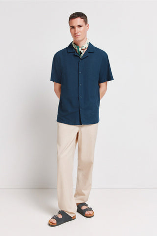 Camisa Manga Corta Slim Fit de Algodón