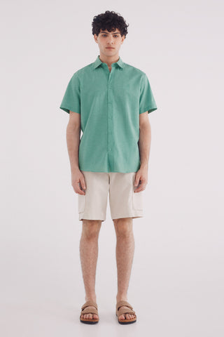 Camisa Manga Corta con Logo Bordado