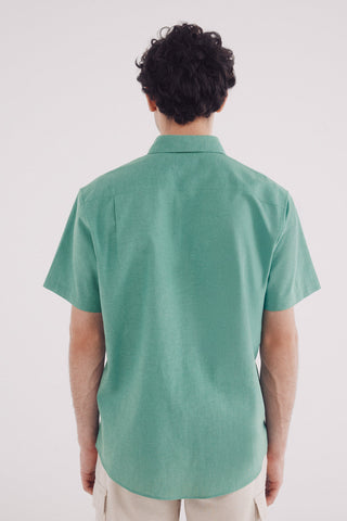 Camisa Manga Corta con Logo Bordado