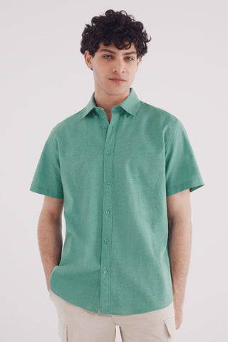Camisa Manga Corta con Logo Bordado