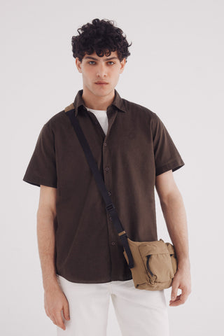 Camisa Manga Corta con Logo Bordado