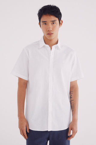Camisa Manga Corta con Logo Bordado