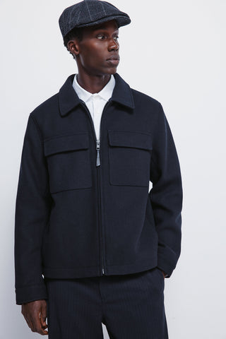 Chaqueta con Puños Ajustables y Bolsillos