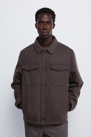 Chaqueta Oversize Efecto Lana con Bolsillos