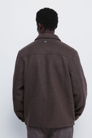 Chaqueta Oversize Efecto Lana con Bolsillos