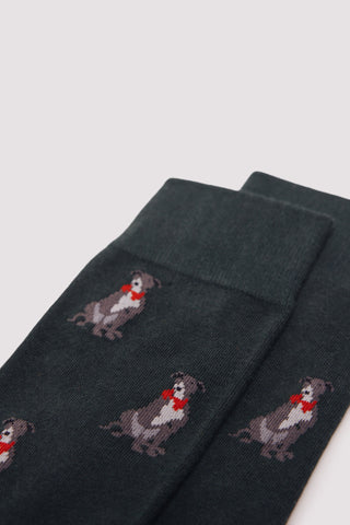 Medias con Estampado Perros, Hombre