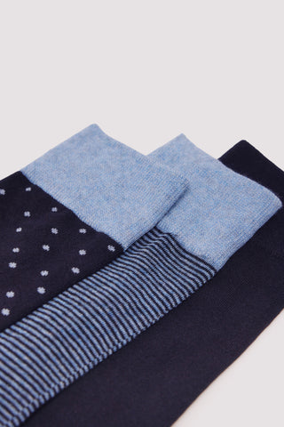 Paquete de 3 Medias con Estampado de Algodón, Hombre