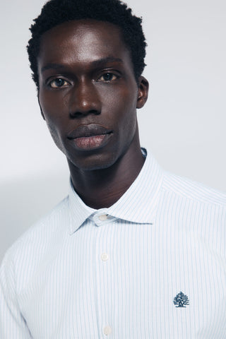 Camisa Manga Larga con Bordado de Algodón