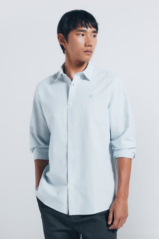 Camisa Manga Larga con Estampado Rayas