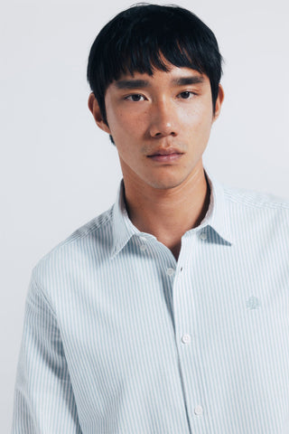 Camisa Manga Larga con Estampado Rayas