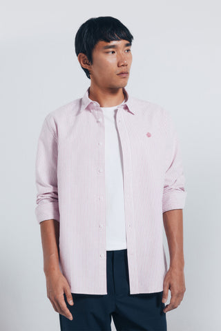 Camisa Manga Larga con Estampado Rayas