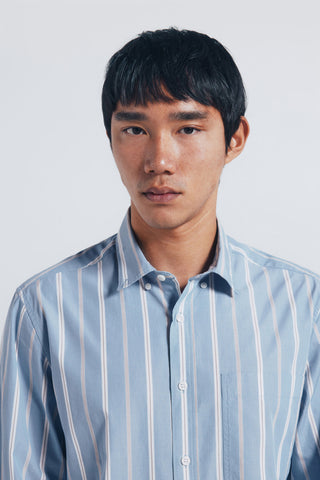 Camisa Manga Larga con Estampado Rayas